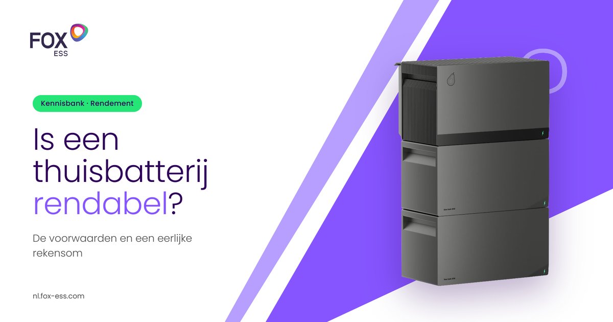 All-in-one thuisbatterij van Fox ESS met een vraagteken: is een thuisbatterij rendabel?